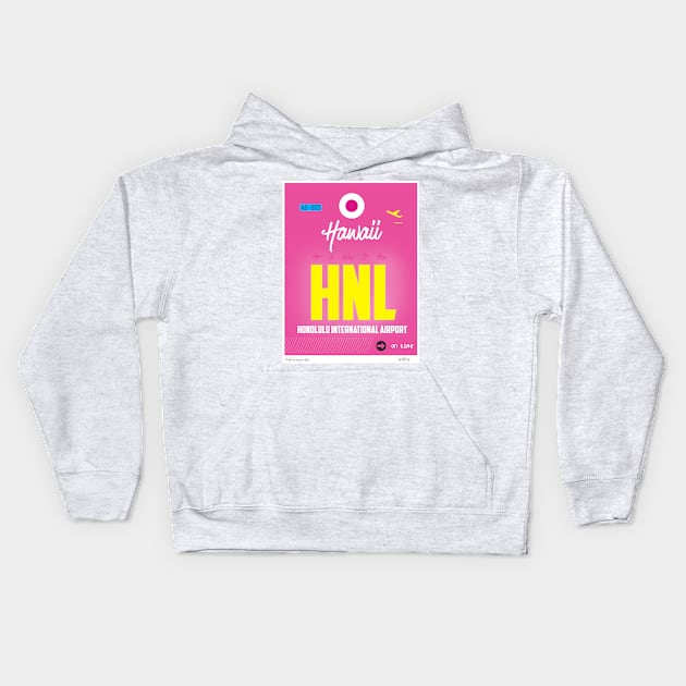 HNL Honolulu Hawaii airport code Kids Hoodie by Woohoo